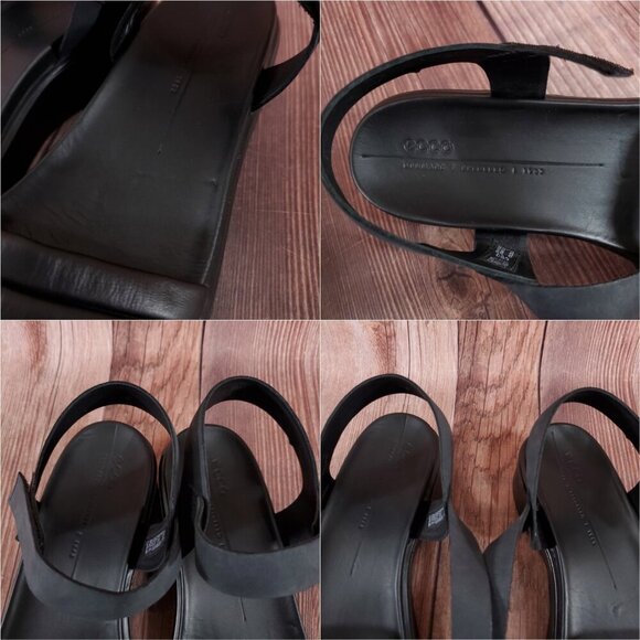Ecco Flowt LX Womens Size 41 US 10-10.5 Black Strappy Wedge Sandals - Picture 8 of 14
